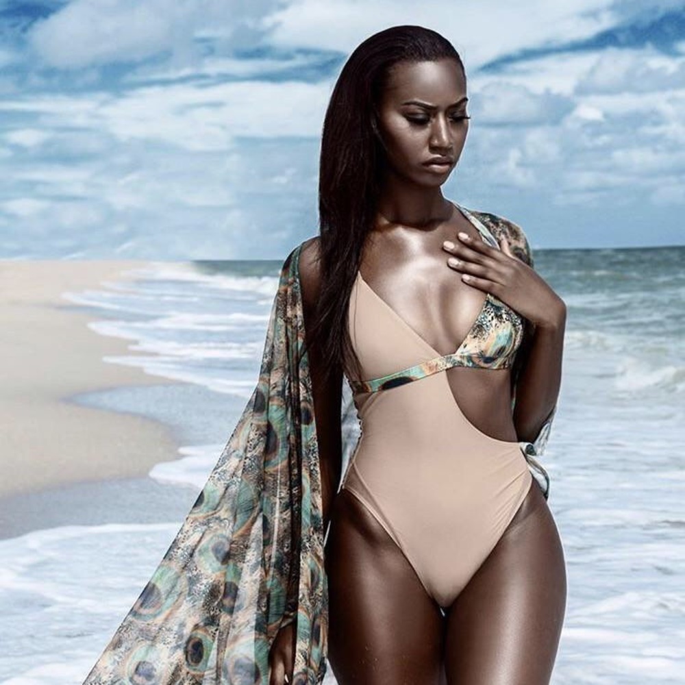 GSaints Elle swimsuit in Nude color